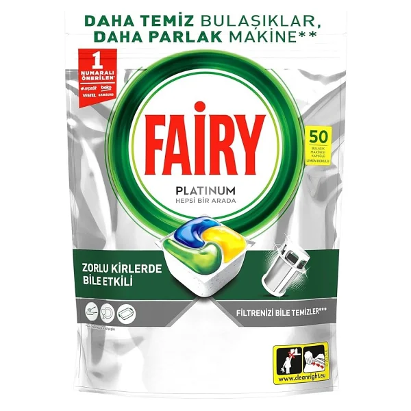 Fairy Platinum Plus Bulaşık Makinesi Tableti 50'li - Görsel 9