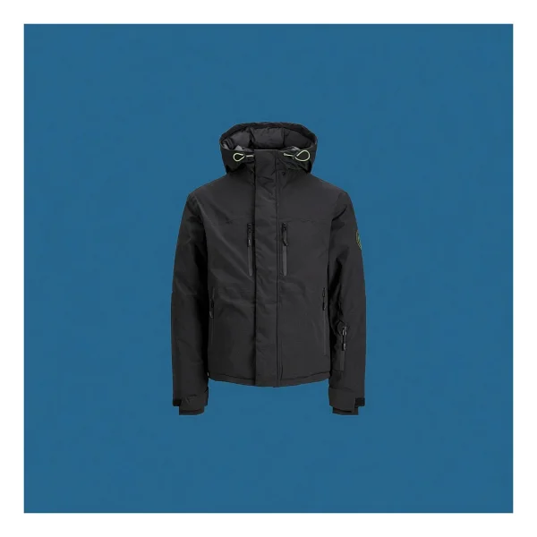Jack&Jones Alpine 12241637 Kapüşonlu Siyah Erkek Mont - Görsel 2