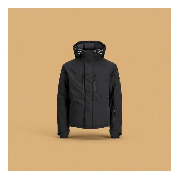 Jack&Jones Alpine 12241637 Kapüşonlu Siyah Erkek Mont - Görsel 3