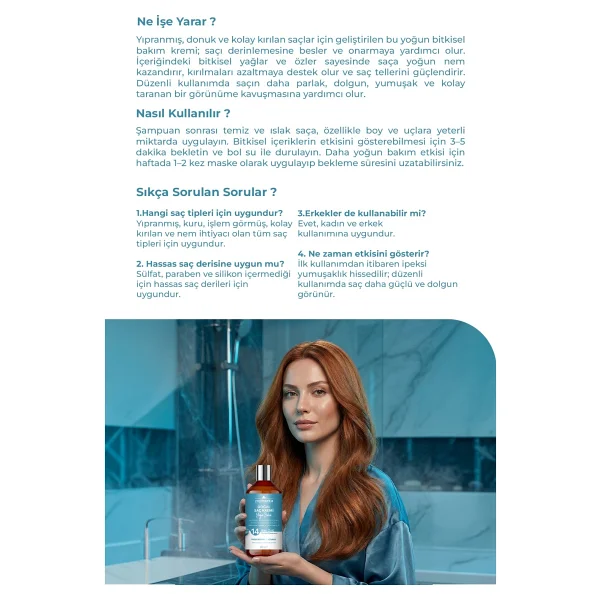 Yeşilmarka Doğal Saç Kremi- Yoğun Ve Onarıcı Bakım- Yıpranmış Ve Sorunlu Saçlar- Vegan Ve Organik - Görsel 10