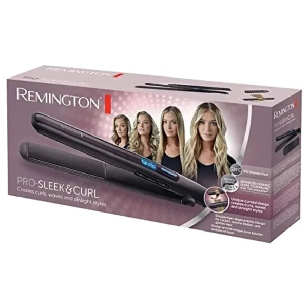 Remington S6505 PRO-Sleek & Curl Seramik Saç Düzleştirici 150-230°C Isı Ayarı ile Hızlı Isınma - Mor - Görsel 4