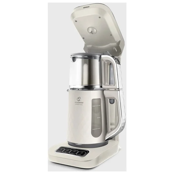 Karaca Çaysever Robotea Pro Quartz 4 In 1 Creamy Çay Makinesi 0,8 L Cam Demlik Ve 1,5 L Su Haznesi - Bej - Görsel 4