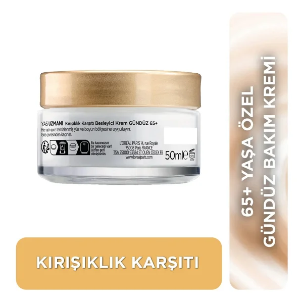 L'oreal Paris Yaş Uzmanı 65+ Spf 20 Kırışıklık Karşıtı Ve Besleyici 50 Ml Gündüz Kremi - Görsel 9