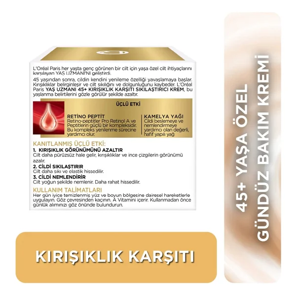 L'oreal Paris Yaş Uzmanı 45+ Retino-Peptit Kırışıklık Karşıtı 50 Ml Gündüz Kremi - Görsel 10