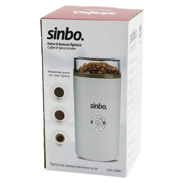 Sinbo Scm-2980 Elektrikli Kahve Ve Baharat Öğütücü Paslanmaz Çelik Malzeme İle Gri Renk - Görsel 9