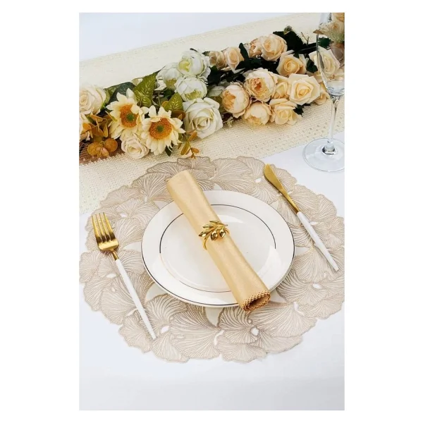 Digithome 6'lı Amerikan Servisi Supla Yuvarlak Gold 38 Cm - Acr-626/20 - Görsel 4
