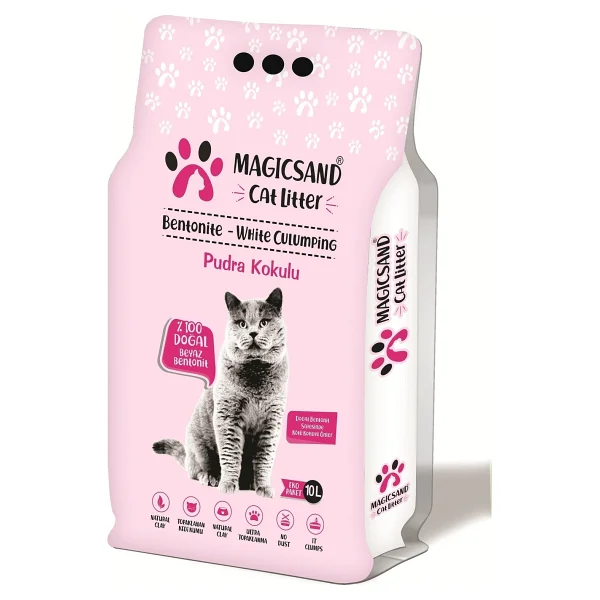 Magicsand Bebek Pudrası Kokulu 10 Lt İnce Taneli Bentonit Kedi Kumu - Görsel 2