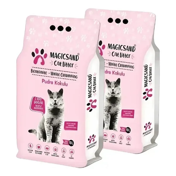 Magicsand Bebek Pudrası Kokulu 10 Lt İnce Taneli Bentonit Kedi Kumu - Görsel 4