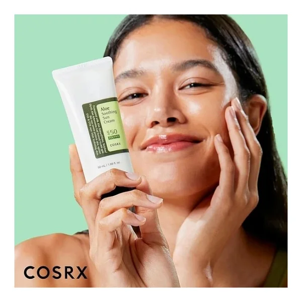 Cosrx Aloe Soothing Sun Cream SPF50 PA+++ Aloe Vera Ekstreli Yatıştırıcı Güneş Kremi Hassas Ciltler İçin - Görsel 4