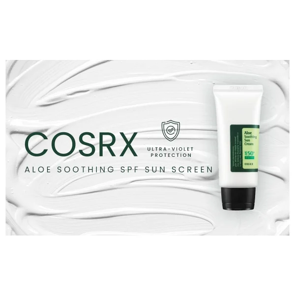 Cosrx Aloe Soothing Sun Cream SPF50 PA+++ Aloe Vera Ekstreli Yatıştırıcı Güneş Kremi Hassas Ciltler İçin - Görsel 8
