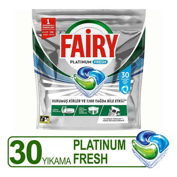Fairy Platinum Fresh Bulaşık Makinesi Tableti 30'lu - Görsel 6
