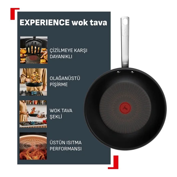 Tefal Experience Fusion Core 9x 28 Cm Wok Tava - Görsel 5