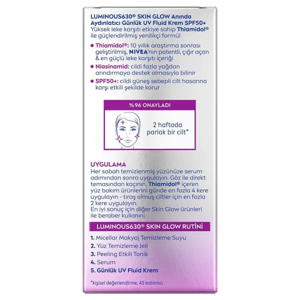 Nivea Luminous630 Skin Glow Fluid 40 Ml 50 Faktör Güneş Kremi - Görsel 9