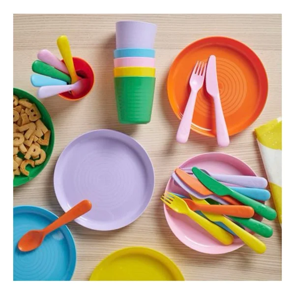 Ikea Kalas Çocuk Çatal Kaşık Bıçak Seti, Çok Renkli, 18 Parça - Görsel 3