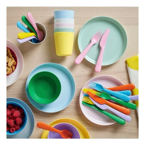 Ikea Kalas Çocuk Çatal Kaşık Bıçak Seti, Çok Renkli, 18 Parça - Görsel 4