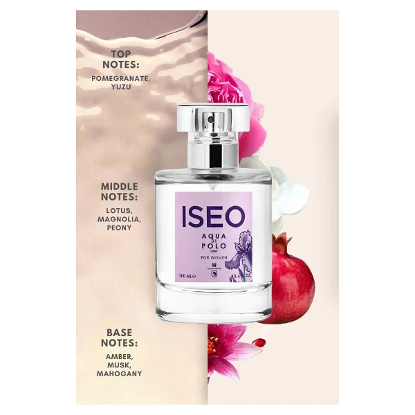 Aqua Di Polo 1987 Iseo EDP Kadın Parfüm 100 ml Meyveli, Çiçeksi Nar, Lotus, Manolya, Şakayık, Amber, Misk - Görsel 6