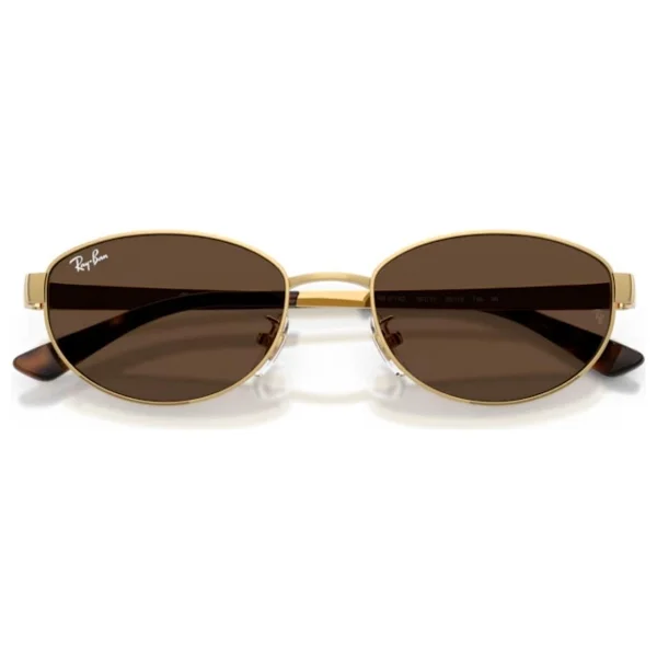 Ray-Ban 3774d 001/73 Arista Gold-Dark Brown Güneş Gözlüğü - Görsel 5