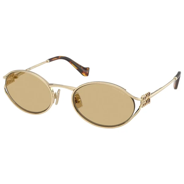 Miu Miu Logo 52ys Zvn10r Gold-Yellow Kadın Güneş Gözlüğü - Görsel 10
