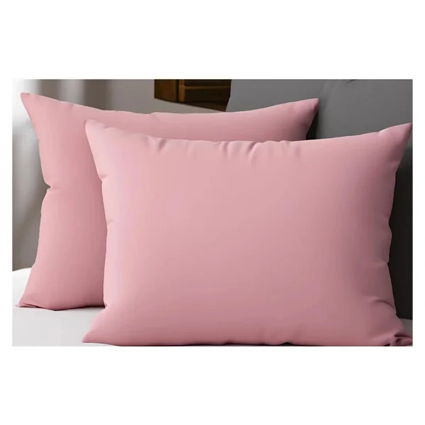 Formeya 2'li Fermuarlı Sıvı Geçirmez Yastık Alezi Yastık Koruyucu - 50 X 70 - Pembe - Görsel 7