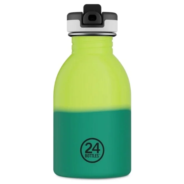 24 Bottles Kids Bottle Reactive Sarı/Yeşil Paslanmaz Çelik Çocuk Su Matarası 250 Ml - Sarı - Yeşil - Görsel 2