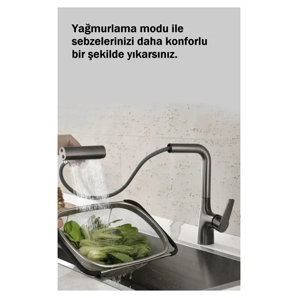 Fleko Lora Plus Antrasit Spiralli Mutfak Bataryası - Görsel 5
