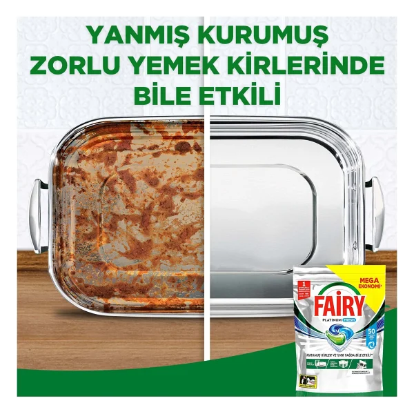 Fairy Platinum Fresh Bulaşık Makinesi Tableti 50'li - Görsel 3