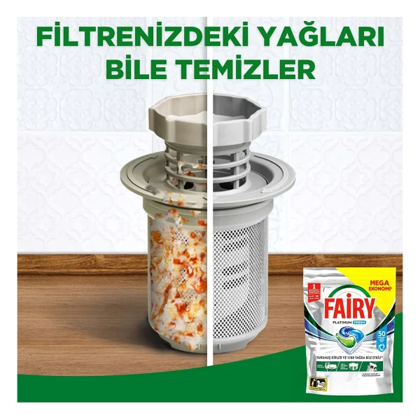 Fairy Platinum Fresh Bulaşık Makinesi Tableti 50'li - Görsel 5