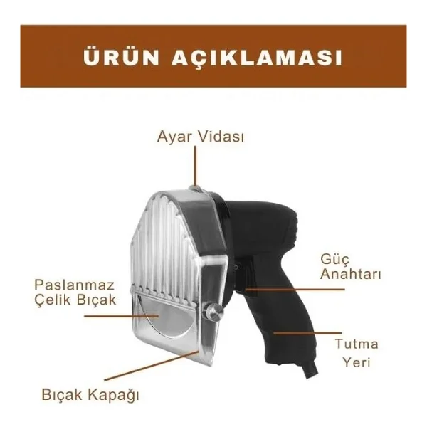Vosco Elektrikli Döner Kesme Makinası Çift Bıçaklı - Görsel 3