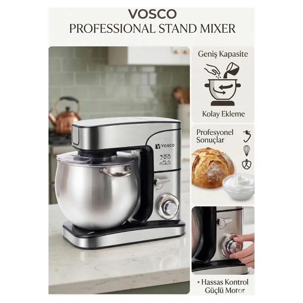 Vosco Vsc-616de 16 Lt Endüstriyel Hamur Yoğurma - Görsel 3