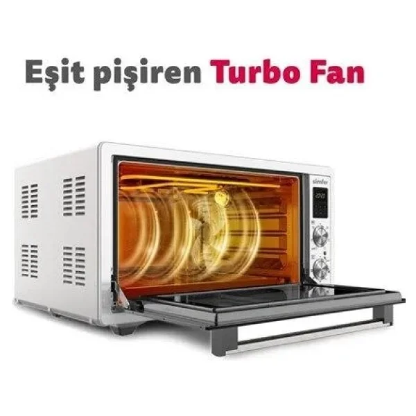 Simfer 4502 45 Lt Beyaz Midi Fırın - Görsel 8
