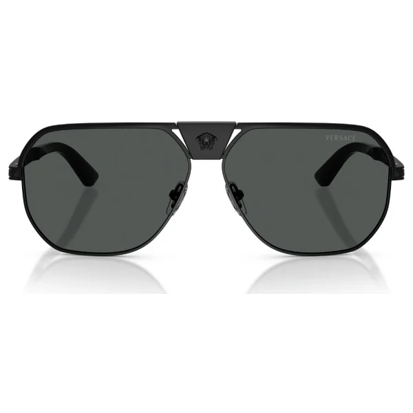 Versace Ve2294 126187 Matte Black-Dark Grey Erkek Güneş Gözlüğü - Görsel 4
