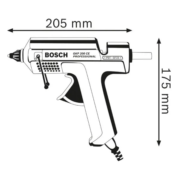 Bosch Gkp 200 Ce 500 W Sıcak Silikon Mum Tabancası - Görsel 5