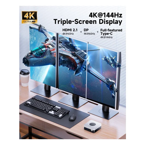Chuwi Larkbox X Intel I3 1220p Işlemci, 8gb DDR5 RAM, 256gb Nvme SSD, Wi-Fi+BT, 2x Ethernet, Hdmı,Dp, 4x USB-A, Type-C, Wın11 Mini PC - Windows 11 Home - Görsel 5