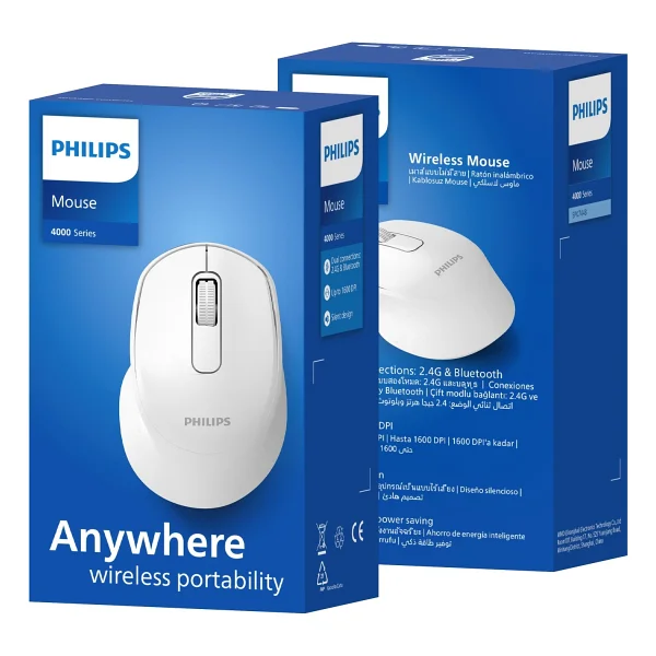 Philips Spk7448 Beyaz Sessiz Optik Kablosuz Mouse - Görsel 10