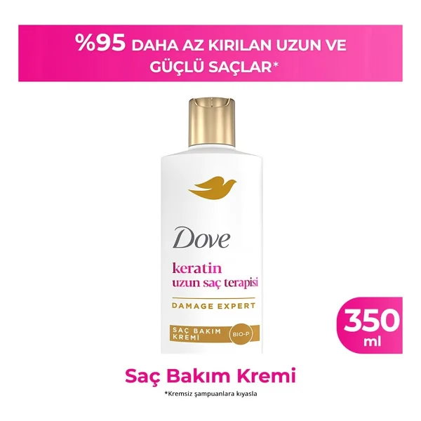 Dove Keratin Uzun Saç Terapisi 350 Ml Saç Kremi - Görsel 6