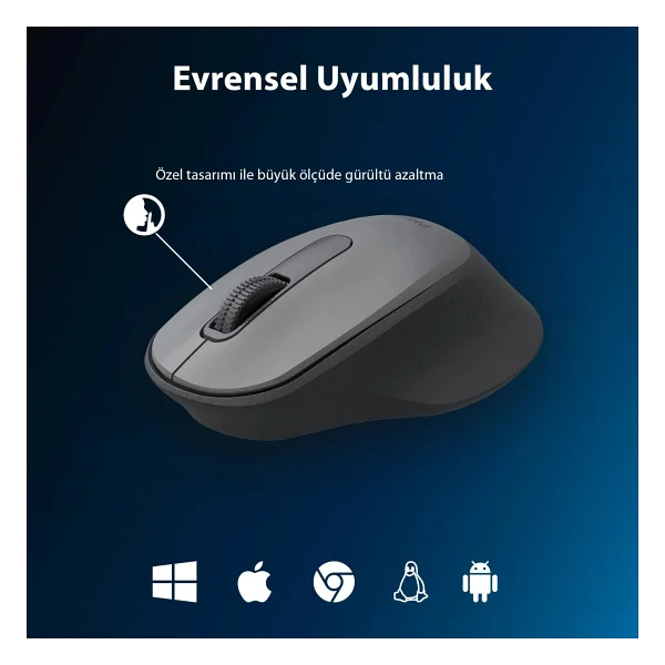 Philips Spk7448g Gri Sessiz Optik Kablosuz Mouse - Görsel 8