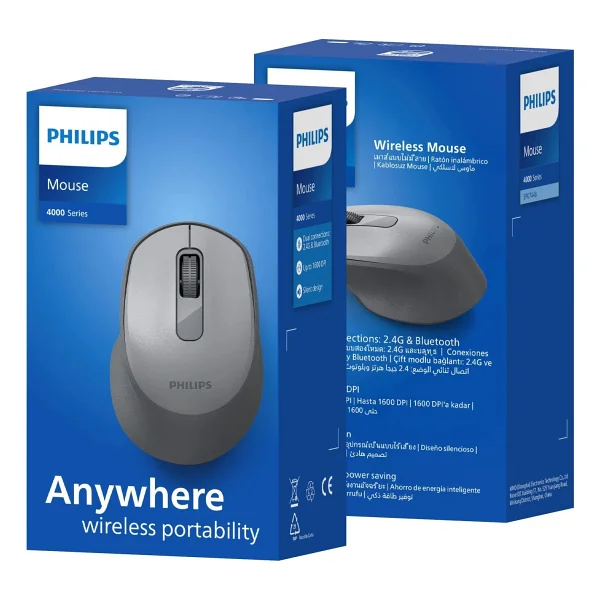 Philips Spk7448g Gri Sessiz Optik Kablosuz Mouse - Görsel 10
