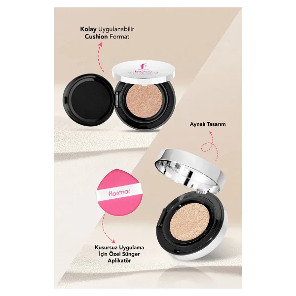 Flormar K-Spirit Cover Up Yarı Mat Bitişli 15 Gr Cushion Fondöten - Görsel 3