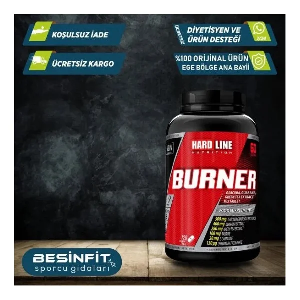 Hardline Nutrition Burner 120 Tablet - Görsel 6