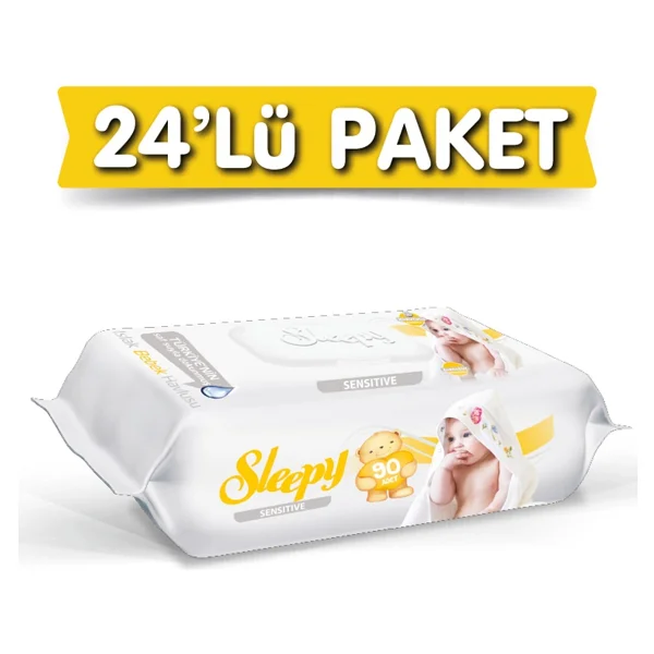 Sleepy Sensitive 90 Yaprak 24'lü Paket Islak Mendil - Görsel 3