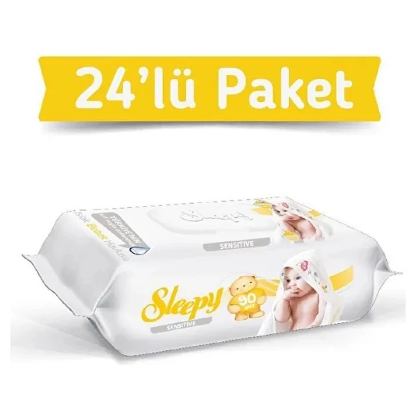 Sleepy Sensitive 90 Yaprak 24'lü Paket Islak Mendil - Görsel 4