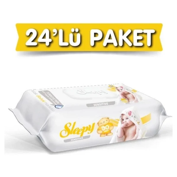 Sleepy Sensitive 90 Yaprak 24'lü Paket Islak Mendil - Görsel 5