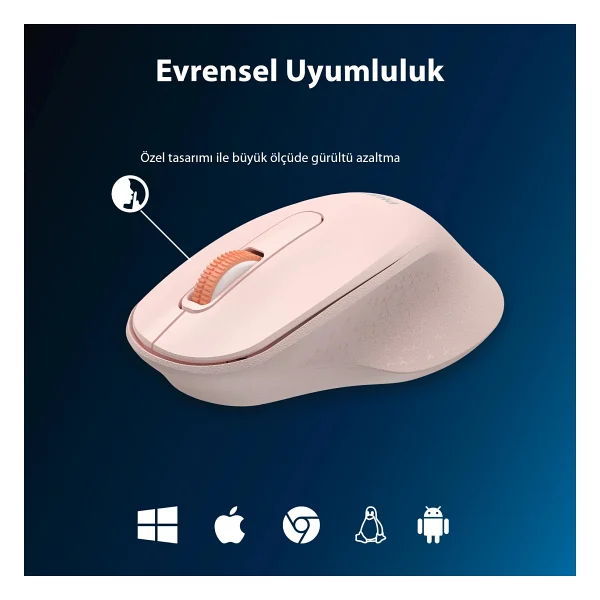 Philips Spk7448 Pembe Sessiz Optik Kablosuz Mouse - Görsel 4