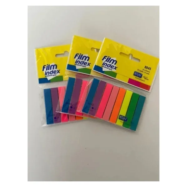 Kraf Fılm Yapışkanlı Ayraç Index 8x45mm. 25 Sayfa 8 Renk - 8845 - Görsel 3