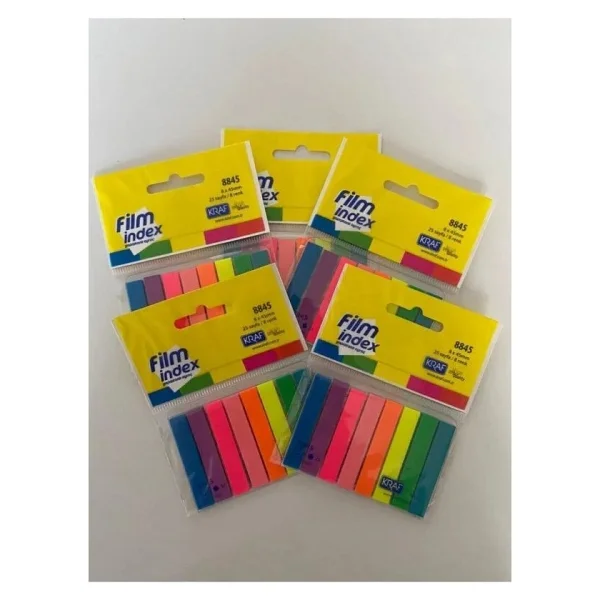 Kraf Fılm Yapışkanlı Ayraç Index 8x45mm. 25 Sayfa 8 Renk - 8845 - Görsel 8