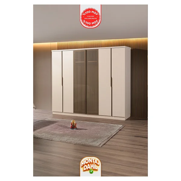 İmbaş Çeşme Vizon Yatak Odası Takmı %100 Mdf - Bazalı - Görsel 3