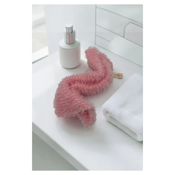 Let'scrub Süper Esnek Pembe Banyo Lifi Tüm Cilt Tiplerine Uygun Duş Lifi Unisex 20x30 Cm - Görsel 2