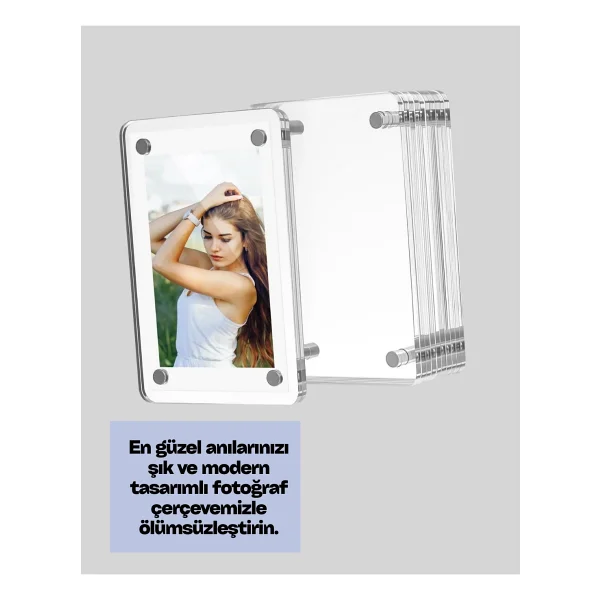Çift Stereo Hoparlörlü 7 Inç Dijital Fotoğraf Çerçevesi - Zengin Ses Deneyimi - Görsel 2