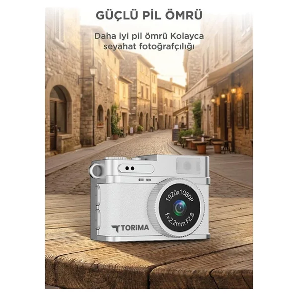 Torima Cmr35 Beyaz Dijital Fotoğraf Makinesi - Görsel 3