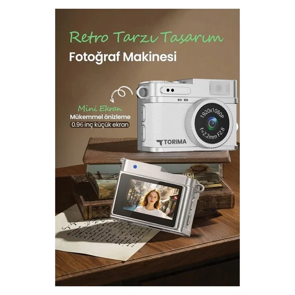 Torima Cmr35 Beyaz Dijital Fotoğraf Makinesi - Görsel 5